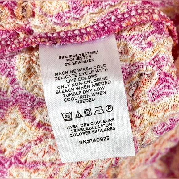 LOFT Women’s Petite XL Paisley Boho Chic Design Sleeveless Pink Orange Top - Picture 3 of 6